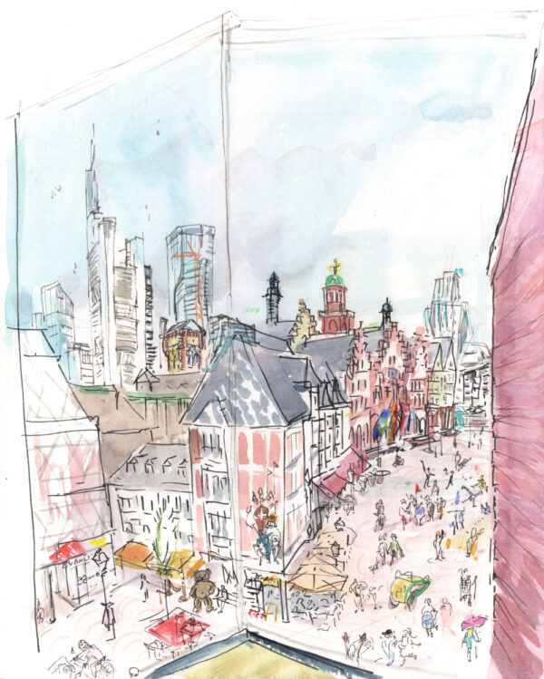 Erkerblick auf den Römer - im Buch "Lieblingsorte Frankfurt"