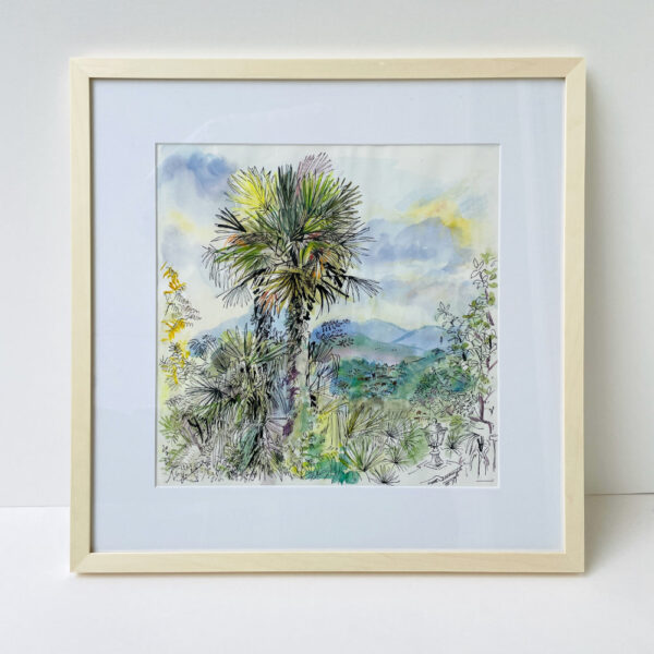 Palmen-Dschungel, Berge über dem Lago Maggiore